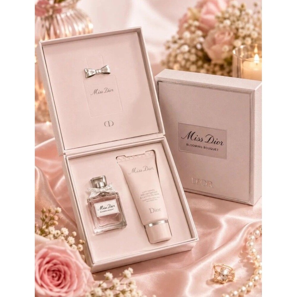 Dior Miss Dior Blooming Bouquet Gift Set 5ml EDT + 20ml Rose Wax Body Milk NIB
